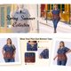 thumbnail image 3 of Agnes Orinda Blusas Boho de Talla Grande para Mujer con Cuello de Ojal Floral y Mangas Cortas con Volantes para Verano, Casual, Talla 4X, Azul Marino, 3 of 8