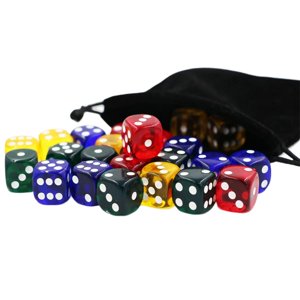 Bothyi - Dados De 6 Caras Con Bolsa De Terciopelo Para Recuerdos De Fiesta, Entretenimiento, Bebida