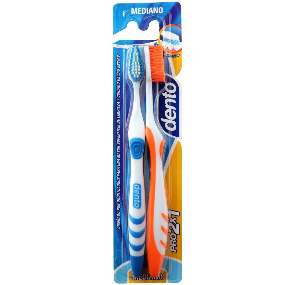 Colgate-Palmolive - Cepillo Dental Dento Pack X2 Mediano