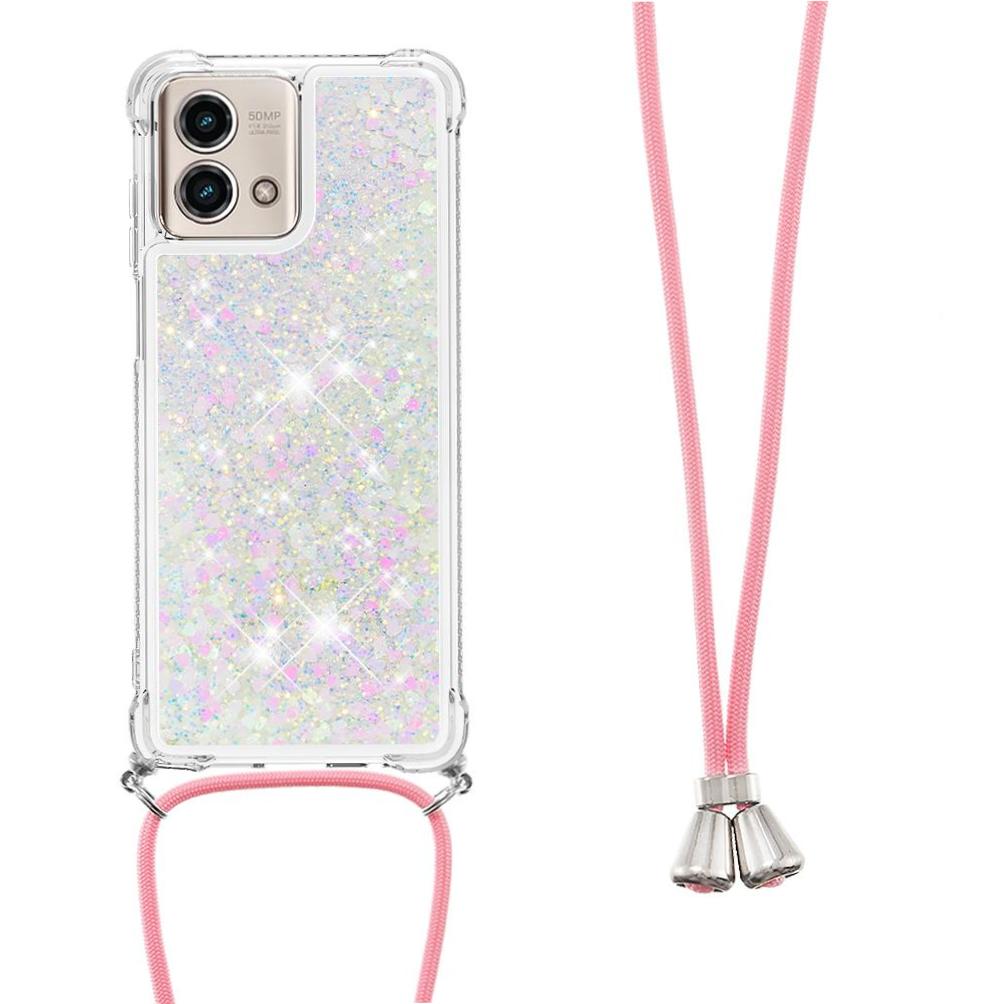 Funda Foxdock Para Motorola Moto G Stylus 5G 2023 Con Cuerda Ajustable, Brillo Líquido, Protección Antigolpes Y Lente – Ideal Para Regalo