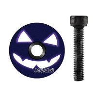 Ioensy - Auriculares Stem Top Cap Cover Bike Headset Caps Para Bicicletas De Carretera Ciclismo Ciclismo Cara Patrón Negro