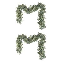 Magideal - 2 Guirnaldas De Eucalipto Artificiales Rústicas Para La Pared De Fondo De La Boda De La Cocina