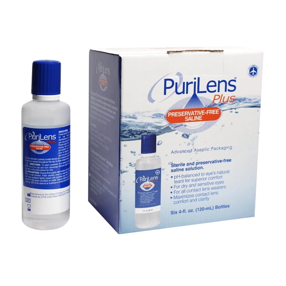 Solución salina para lentes de contacto Purilens Plus 120 ml (6 x 120 ml)