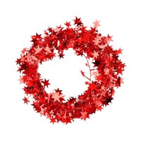 Bothyi - Corona Navideña Artificial De 25 Pies Con Alambre De Hierro Y Forma De Estrella Para Salas De Estar De Interior, Color Rojo