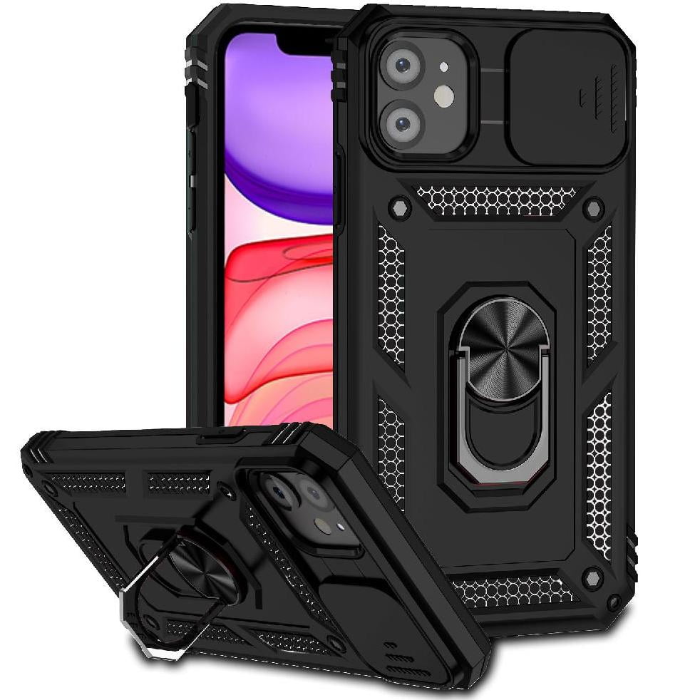 Estuche Gangxun Para Iphone 11, Soporte Giratorio 360°, Estilo Mecánico Y Magnético