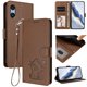 thumbnail image 2 of Funda Volteable con Diseño de Gato para Sony Xperia 10 VI, Marrón, 2 of 6