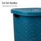 thumbnail image 4 of Cesto de ropa Mind Reader 50 L azul – juego de 2, estilo mimbre, 4 of 7