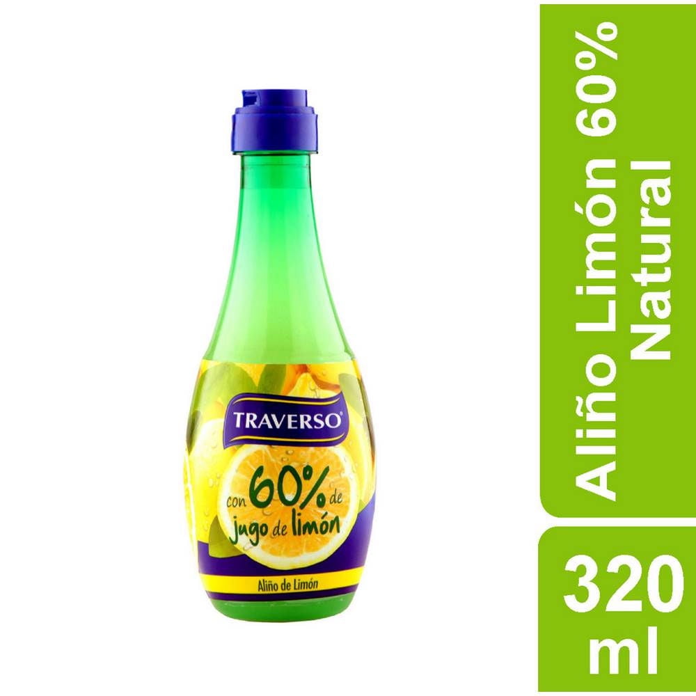 Sucedáneo Con 60% De Jugo De Limón Botella 320 ml Traverso