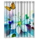 thumbnail image 1 of Cortina de ducha abstracta floral, juego de cortina de baño con ganchos, tamaño 48 x 72 pulgadas, 1 of 3