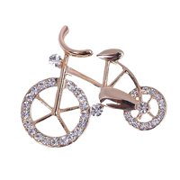 Magideal - Broche De Bicicleta, Broche De Bicicleta, Pin Decorativo De Aleación Para Solapa, Insignia, Broches De Diamantes De Imitación Para Ropa De Cumpleaños,