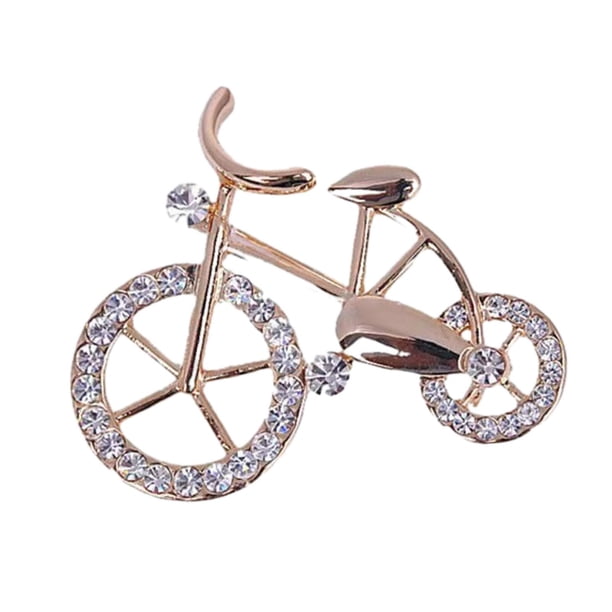 Broche de bicicleta, broche de bicicleta, Pin decorativo de aleación para solapa, insignia, broches de diamantes de imitación para ropa de cumpleaños,