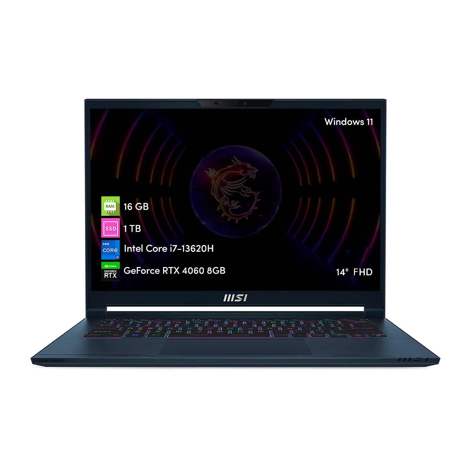 Notebook Gamer Msi Stealth Studio Intel I7 16gb 1tb Ssd Rtx4060 14' Fhd Win11