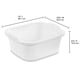 thumbnail image 2 of Lavabo, lavabo, lavabo para pies, 12 litros, plástico Tribello, blanco, 2 of 6