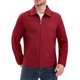 thumbnail image 4 of INSPIRE CHIC Chaqueta Casual Forrada de Color Sólido con Cremallera Completa y Solapa de Manga Larga para Hombre XL Rojo, 4 of 6