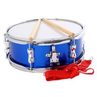 Magideal - Tambor De 13 Pulgadas, Tambores De Música, Instrumentos Musicales De Aprendizaje Musical Profesional, Tambor De Doble Tono Para Niños, Niñas, Niños , Azul