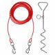 thumbnail image 1 of Cable de amarre para perros de 20 pies con estaca cromada de 16 cm, 1 of 9