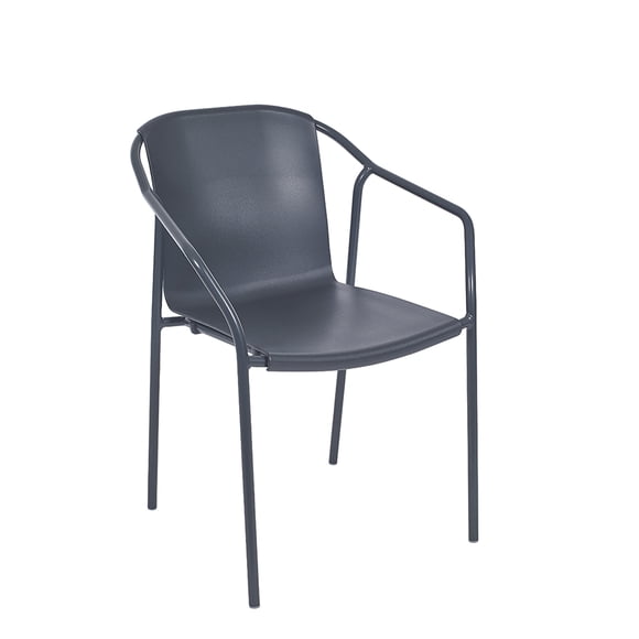 Silla con apoyabrazos Rod - Grafito