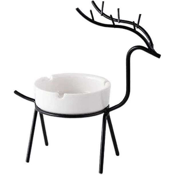 Oem - Cenicero De Cerámica Decorativo Con Base Dorada De Reno N