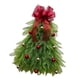 thumbnail image 1 of Corona De árbol De Navidad Para Puerta De Entrada, Adorno Colgante Para Sala De Jardín Con Lazo Rojo, 1 of 5