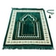 thumbnail image 1 of Alfombra de oración islámica, gruesa y suave, de terciopelo musulmán, verde, 1 of 3