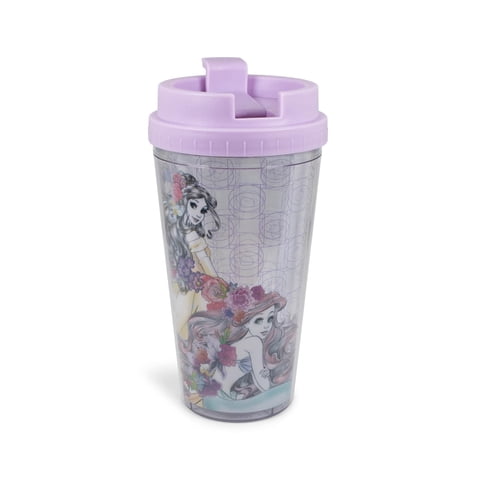 Vaso Disney Princesses De Doble Pared, 470 Ml, Oficial Disney