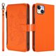 thumbnail image 2 of Funda Cartera Mariposa para [iPhone 14 Plus] con Soporte y Cremallera Naranja, 2 of 6