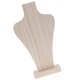 thumbnail image 2 of Busto de maniquí sin pintar de madera natural para exhibición de joyas de collar s-22.5cm, 2 of 5