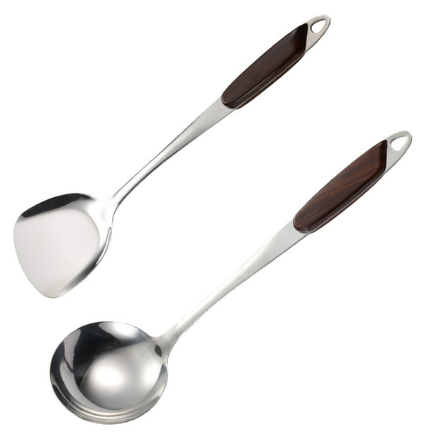 Utensilios de cocina Pala de cocina de acero inoxidable Aislamiento Sarga Cuchara de sopa Colocación de cuchara de arroz
