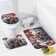 thumbnail image 3 of Harry Kane Juego de 3 alfombras de baño de coral fleece: tapete de baño + alfombra de inodoro en forma de U + funda de tapa de inodoro en forma de O, 3 of 6
