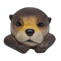 Ioensy - Decoración De Cabeza De Nutria Flotante Para Estanque, Accesorios De Cabeza De Nutria Realistas Para Estanque, Patio, Piscina