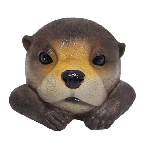 Ioensy - Decoración De Cabeza De Nutria Flotante Para Estanque, Accesorios De Cabeza De Nutria Realistas Para Estanque, Patio, Piscina