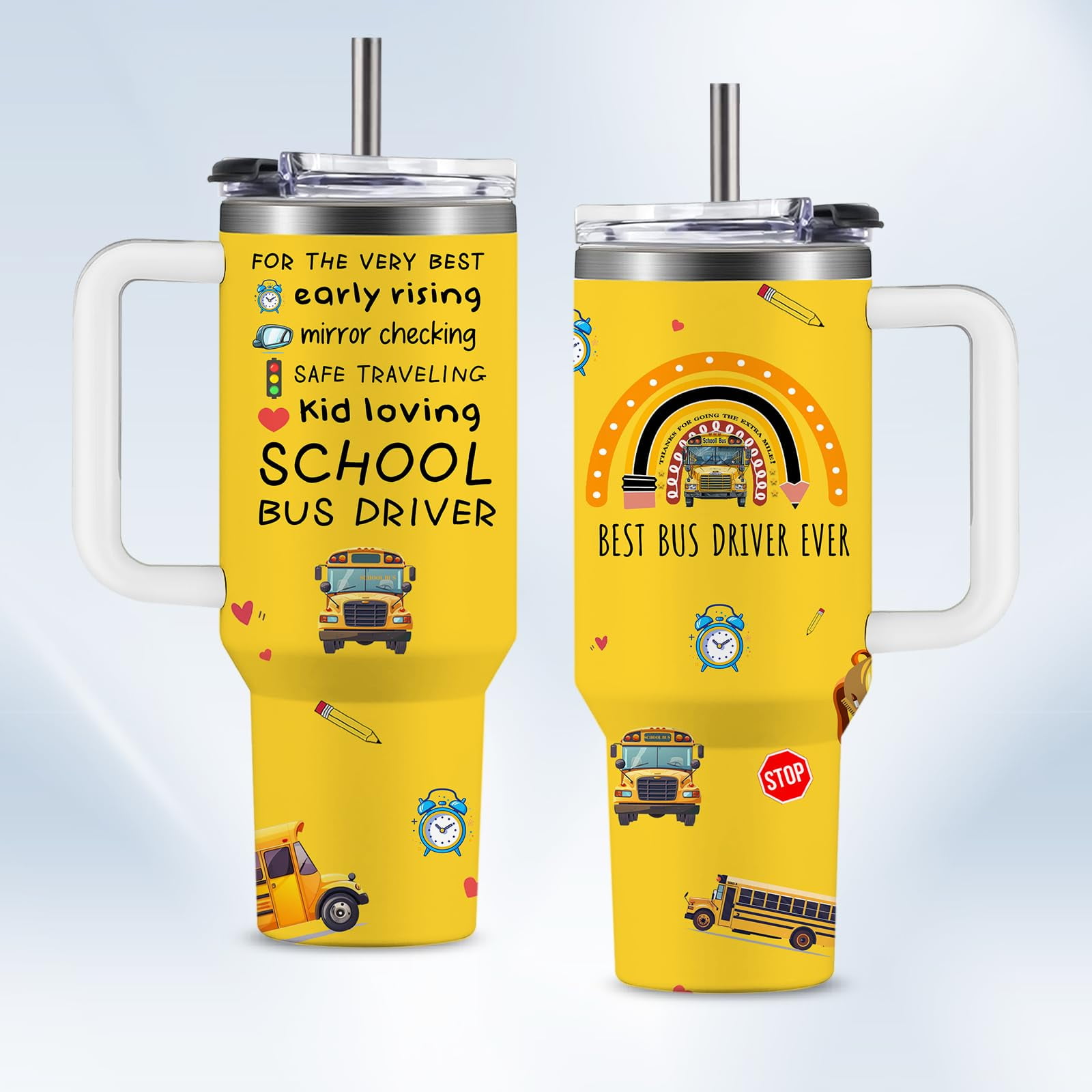 Vaso Hymona Para Conductor De Autobús Escolar, 1,2 L, Con Asa De Acero Inoxidable