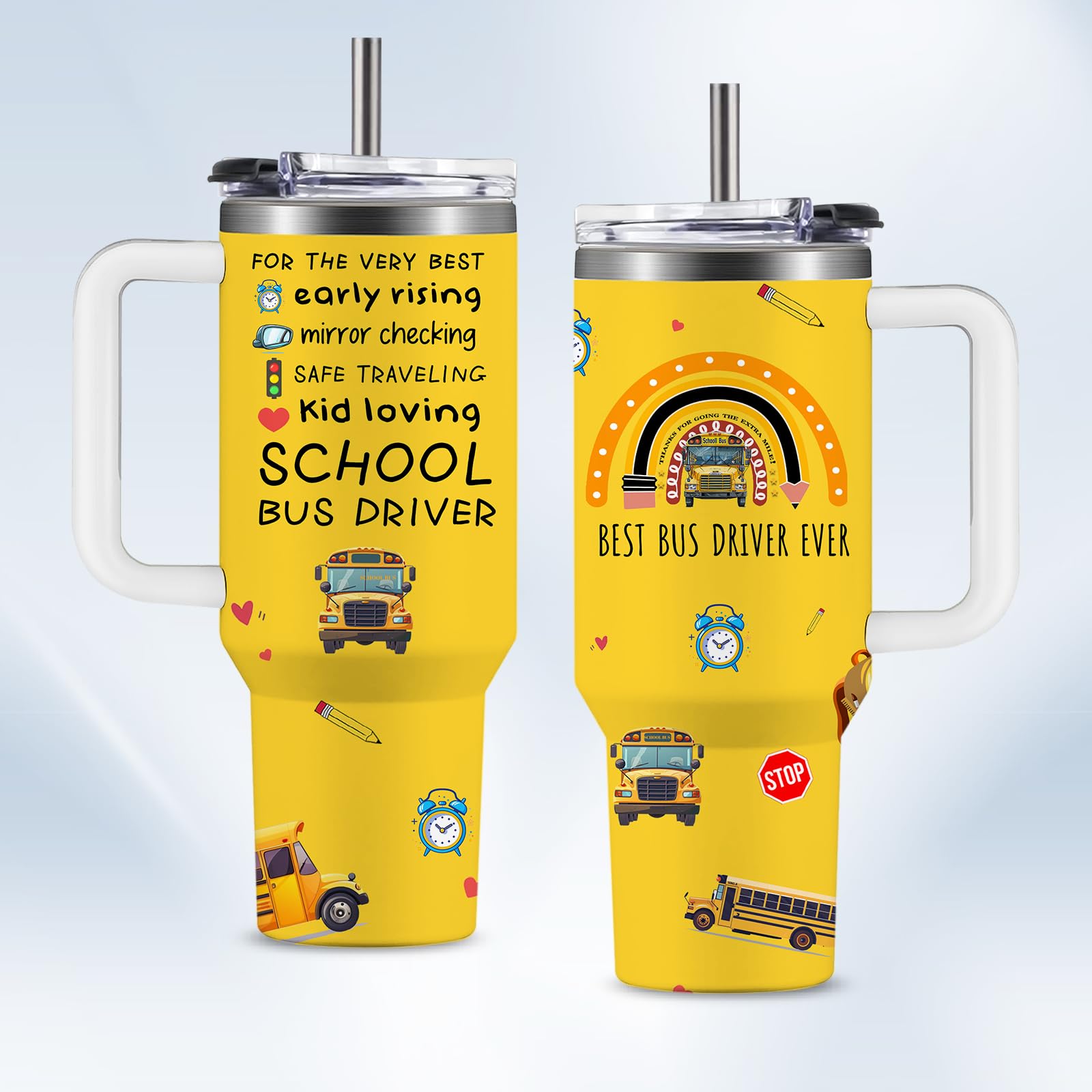 Vaso Hymona Para Conductor De Autobús Escolar, 1,2 L, Con Asa De Acero Inoxidable