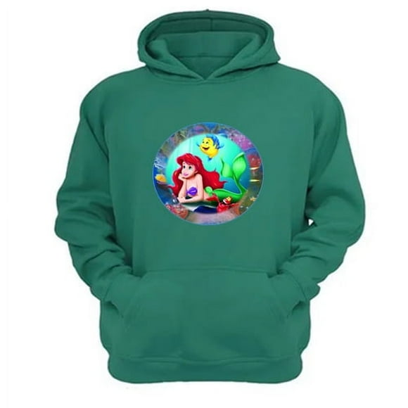 Polerón Canguro Sirena Marina Verde Aguamarina Talla M Unisex