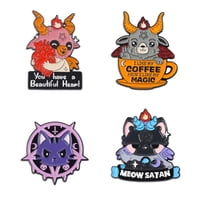 Estoykuku - Set Pines Broches Adorables Diablitos Miu Satan Baphomet Bab