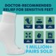 thumbnail image 3 of Calcetines para diabéticos Doctor's Choice para hombre, blancos, 4 pares, tallas 10-13, 3 of 6