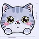 thumbnail image 3 of 1pc, Cute Grey Cat Rug - Non-Slip Bathroom Mat, Washable Doormat, Bedroom/Living Room Decoration, Silicone Mud Floor Mat for Pets - Indoor Cat Pad, Dog Sleeping Pad, 3 of 4