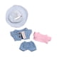 thumbnail image 1 of Traje Vaquero Para Muñeca, Ropa De DIY Para Muñecas Para Muñeco Colgante De 17cm, Vestido, Muñeca De Moda Con Sombrero A Rayas, 1 of 3