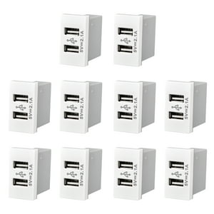 Genérico - Pack 10 Modulo Para Ubs 5V 2.1A Blanco