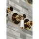 thumbnail image 2 of Grifo Kingston Brass Paris de tres manijas para tina y regadera en latón pulido, 2 of 9