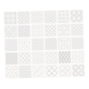 Bothyi - 30 Piezas De Estabilizadores Para Patrones De Bordado Sashiko Diy De 3,94 X 3,94 Pulgadas