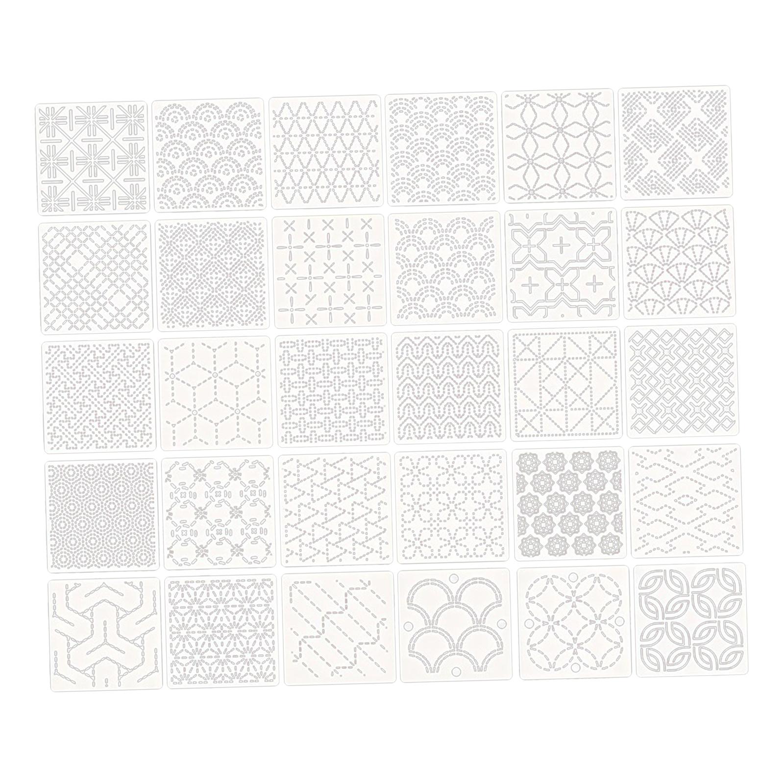 Bothyi - 30 Piezas De Estabilizadores Para Patrones De Bordado Sashiko Diy De 3,94 X 3,94 Pulgadas
