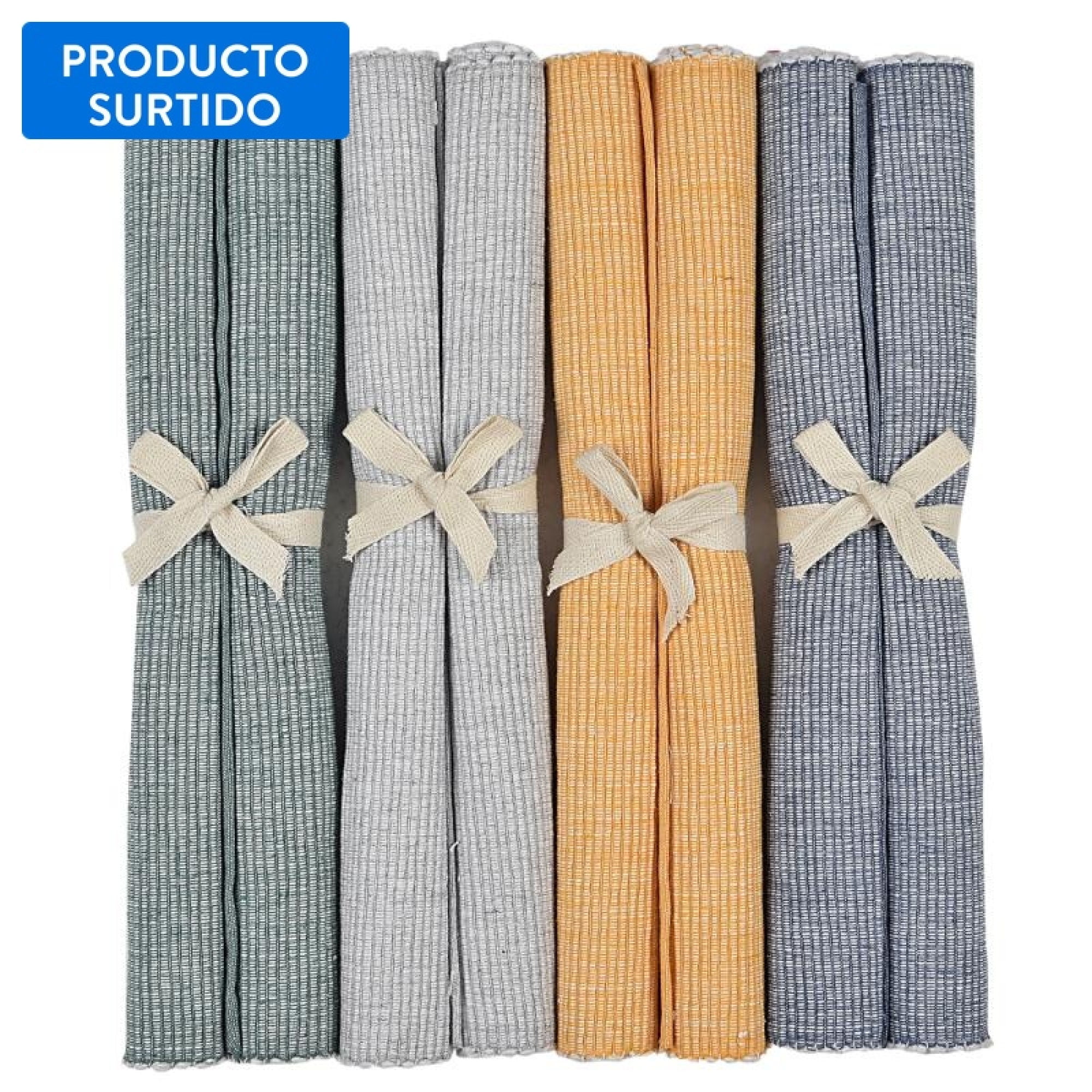 Set 2 Individuales Ribbed 80% Algodón+20% Poliéster Surtido 1 Un Mainstays