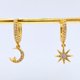 thumbnail image 3 of Aros Luna, Estrella Y Sol, Plata 925, Chapado En Oro 18K, 3 of 3