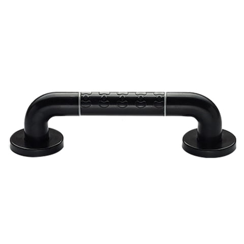 Magideal - Barra De Agarre Para Ducha Soporte De Pasamanos Manija De Ducha Riel De Seguridad Para Bañera Para Bañera , Negro