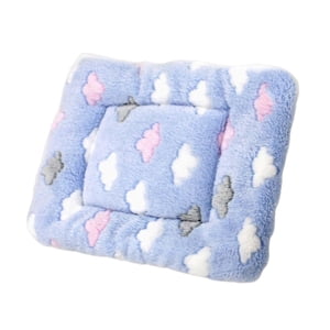 Ioensy - Alfombrilla Para Cama De Perro, Accesorios Para Gatos, Manta De Felpa Corta Lavable, Alfombrillas Para Cama De Gato, Azul S