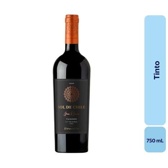 Vino Tinto Botella 750 mL Sol De Chile