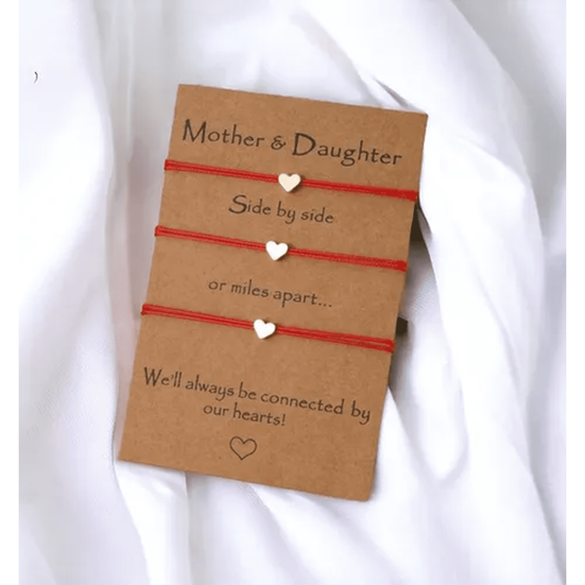 Genérico - Pack 3 Pulseras Corazón Hilo Rojo Protección