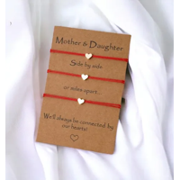 Genérico - Pack 3 Pulseras Corazón Hilo Rojo Protección