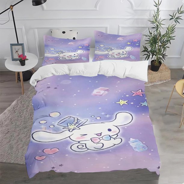 New Sanrio Cinnamon Dog Cartoon Bedding Set 100% polyester/cotton decorations Super soft and comfortable 3D digital printing Bed Sheets